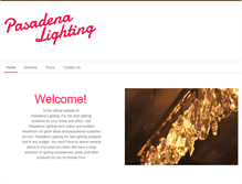 Tablet Screenshot of pasadenalighting.net